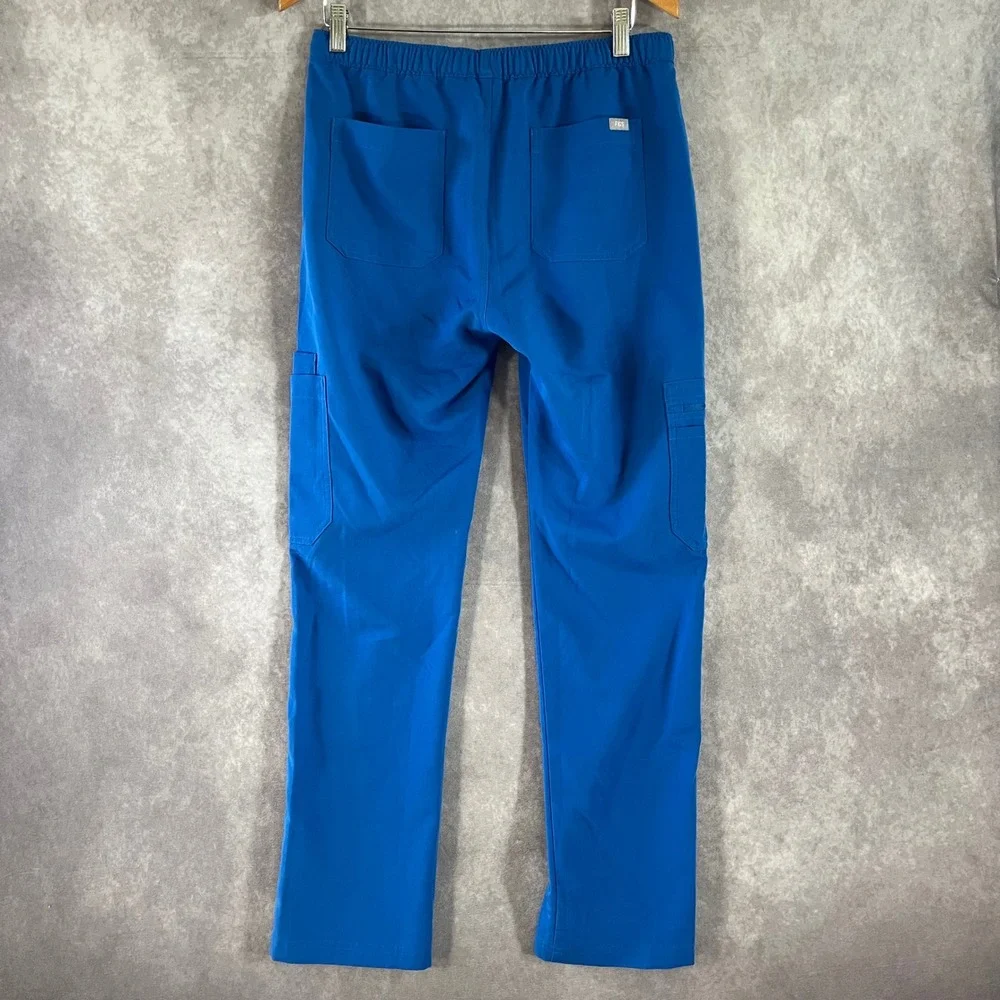 FIGS Scrub Pants Mens Small‎ Blue FIONx TM3001 Cargo Drawstring Medical Uniform